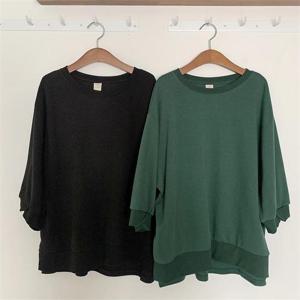 [강물처럼]빅사이즈사랑해요 K369L209 옆트임튤립밴딩맨투맨 GO