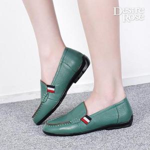 [디자이어로즈][디자이어로즈] 발이편한 배색 밴딩 U팁 가죽로퍼