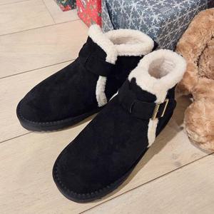 [디자이어로즈][디자이어로즈] 여자 스웨이드 버클 털부츠 숏부