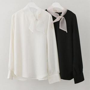 [강물처럼]빅사이즈사랑해요 C785L401 리플리스카프블라우스 BN