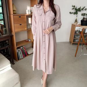 [강물처럼]아이우먼 브릿지플레어버튼원피스 BNQ571M402 빅사이