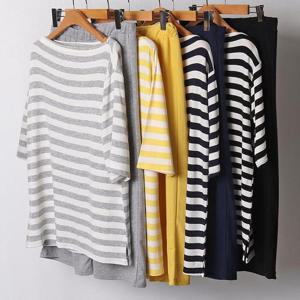 [강물처럼]빅사이즈사랑해요 B987L403 머쉬스트라이프세트 RM (1