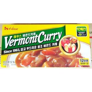 식자재쇼핑몰 바몬드 카레 고형 중간맛 하우스 분말 커리 식품 230g