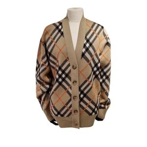 [버버리]8093491 (체크 울 모헤어 블랜드 가디건)