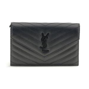 26 SS 생로랑 카산드라 체인 카드슬롯 지갑 블랙 857605BOW08