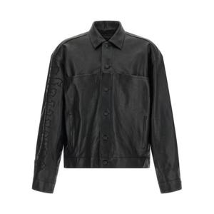 발렌시아가 가죽 자켓 856343TMS031000 Black