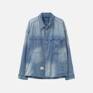 우영미 26SS 메탈로고  워싱 데님 셔츠 자켓 W261SH24 983L