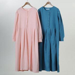 [강물처럼]빅사이즈사랑해요 O188L404 걸리시린넨플레어원피스 W