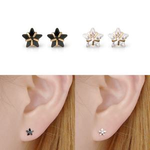 [미니아트] 14K 골드 5mm 별 큐빅 금 귀걸이