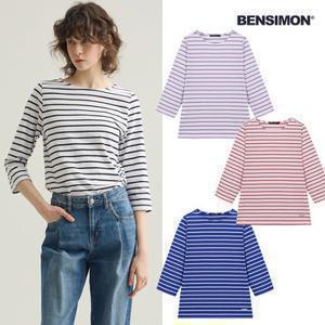 [벤시몽] 여성 간절기 스트라이프 7부 티셔츠 4종 택1
