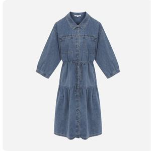 [써스데이아일랜드](T256MOP131W)풀오픈 셔츠형 데님 원피스