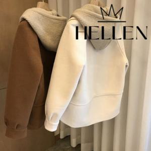 [헬렌] 간절기 코트 여성아우터 가을 봄 자코후드자켓 R-792