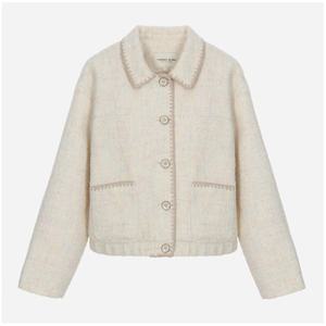 [써스데이아일랜드](T262MJP132W)조개자수 트위드 점퍼