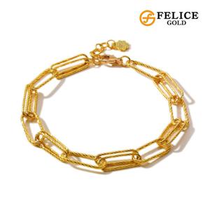펠리체골드 24K 순금 컷팅 클립 팔찌 11.25g+18K 잠금장식별도