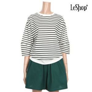 [르샵] 루즈핏 벌룬 7부 스트라이프 티셔츠 (BM4TS026A)