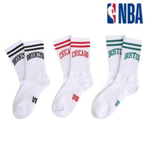 [엔비에이]남여공용 아치형 팀 레터링 3팩 크루삭스 발목양말 (N225AO226P)