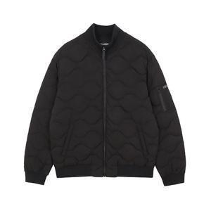 [잠뱅이] 남성) 시보리 하이넥 중경량 다운 점퍼_AM4WWW702-BK