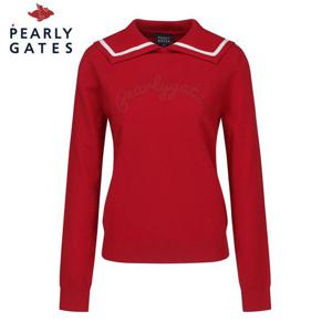 [파리게이츠] [가격인하] 여성 로고 자수 세일러 카라 니트