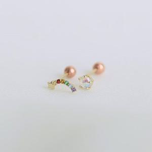 [GB] 오로라 레인보우 10K 피어싱 LPTJ4029T