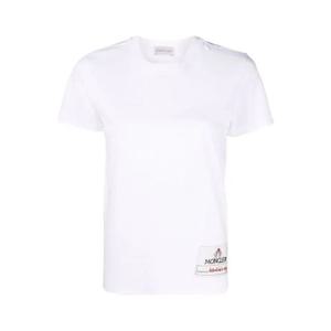 몽클레어 암로고 반팔티셔츠 화이트레드 여성 8C00017 809CR 001