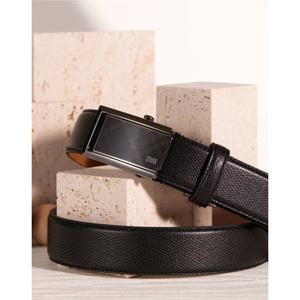 [닥스ACC][선물포장][Premium][Check] 블랙 프리미엄 수입 소가죽 자동벨트 DBBE4E375