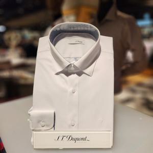 듀퐁셔츠 SE4SM21LS314SWH 컴포터블 라인 카라스넵 착용감이 좋은 스트레치 화이트 슬림 핏 셔츠