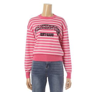 [페이지플린]레터링 자수 단가라 니트 (F4AKN018)