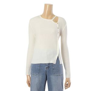 [페이지플린]어깨 트임 사선 골지 니트 (F4AKN025)