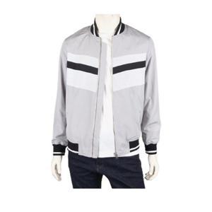 [카이아크만] 스트라이프 배색 집업 점퍼(KPBJP176M0_GY)