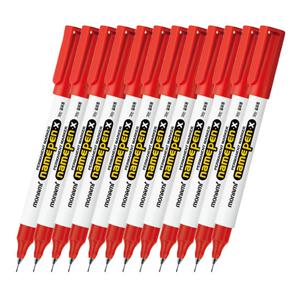 모나미 네임펜X(적색 12자루 0.4mm )