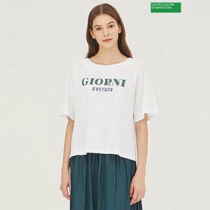 베네통 필리스 트임 티셔츠 BATS05341_WH