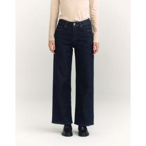헤지스 여성 24FW 클리어런스데님와이드핏 네이비 생지 데님 팬츠 HSPA4D882N3