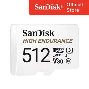 샌디스크 하이 엔듀런스 microSDHC Card 512GB 512기가 고해상도 4K UHD 블랙박스 CCTV 특화 지속촬영 연속촬영 최적화 강한내구성 마이크로SD카드 High Endurance SDSQQNR