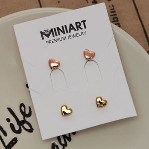 14K 골드필드 핀 귀걸이 하트 2종 택1