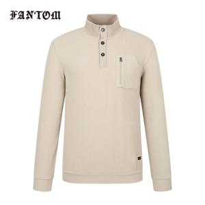 [팬텀] 남성 잔골지 포켓 기모 하이넥 긴팔티셔츠 211D3TH107_BG