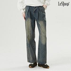 [르샵]와이드 워싱 데님 팬츠 (DO4TA014A)