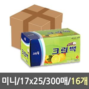 크린랲 크린백 300매 미니 17X25cm 16개