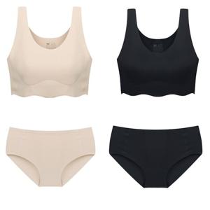 와코루 제로라인 무봉제 노와이어 스포츠브라 팬티세트(WBRS010/WPTS010)