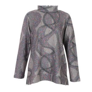 [몬테밀라노]반목 시보리 트임 나염 티셔츠 QL412T3601