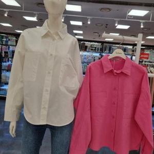 라티움 HC34 봄,가을  박스형 면 셔츠 T2513BL03