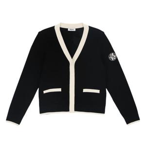 [볼빅어패럴] 여성 골프 Y에리 배색 가디건 VLMSP201_BK