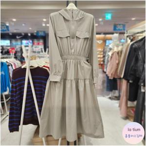 라티움 HC03 여성 핏예쁘고 편한 앞지퍼 후드플레어 원피스 L45 P3OP04 95