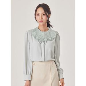 [꼼빠니아]주름 카라 포인트 블라우스_CACS1-WWB010