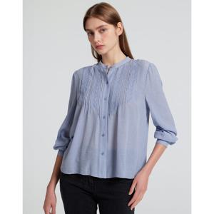 아떼 바네사브루노 여성 24FW 라이트블루 턱장식 긴팔 블라우스 VLBL4D419B1