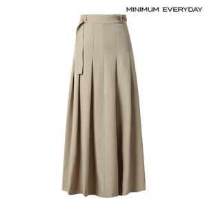 [미니멈][미니멈 에브리데이]벨티드 핀턱 플리츠 스커트 (EB1WH004D)