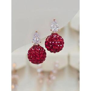 볼라레 세이브존03 볼라레 모스카 10mm레드미러볼 은침귀걸이 AGSSS1700A