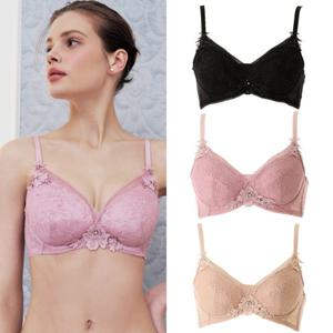 AB컵 안입은듯 편한 저중심 소프트패드 심플레이스 여성 브래지어 WBR2080