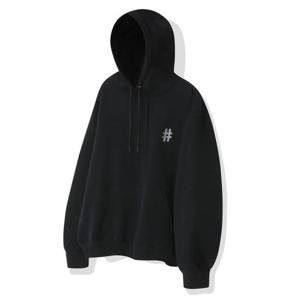 [빈트릴] 에센셜 해시 태그 로고 기모 후드 BA244HM001_BK