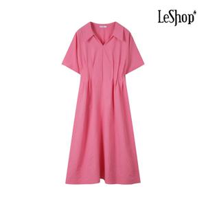 르샵  뒷 밴딩 V넥 롱 원피스 (BP3OP018A)