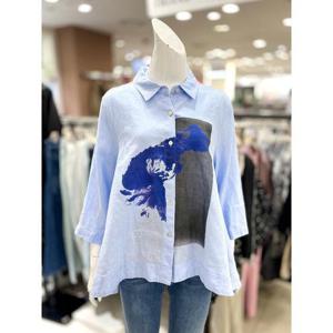 소고 세이브존01 린넨 프린트 루즈핏 셔츠 AK2BA21